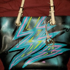 Custom painted Michael Kors tote